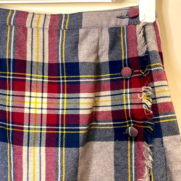 Vintage Al Jean Canada Inc. plaid pure virgin wool   tartan skirt size 6 - Picture 4 of 5